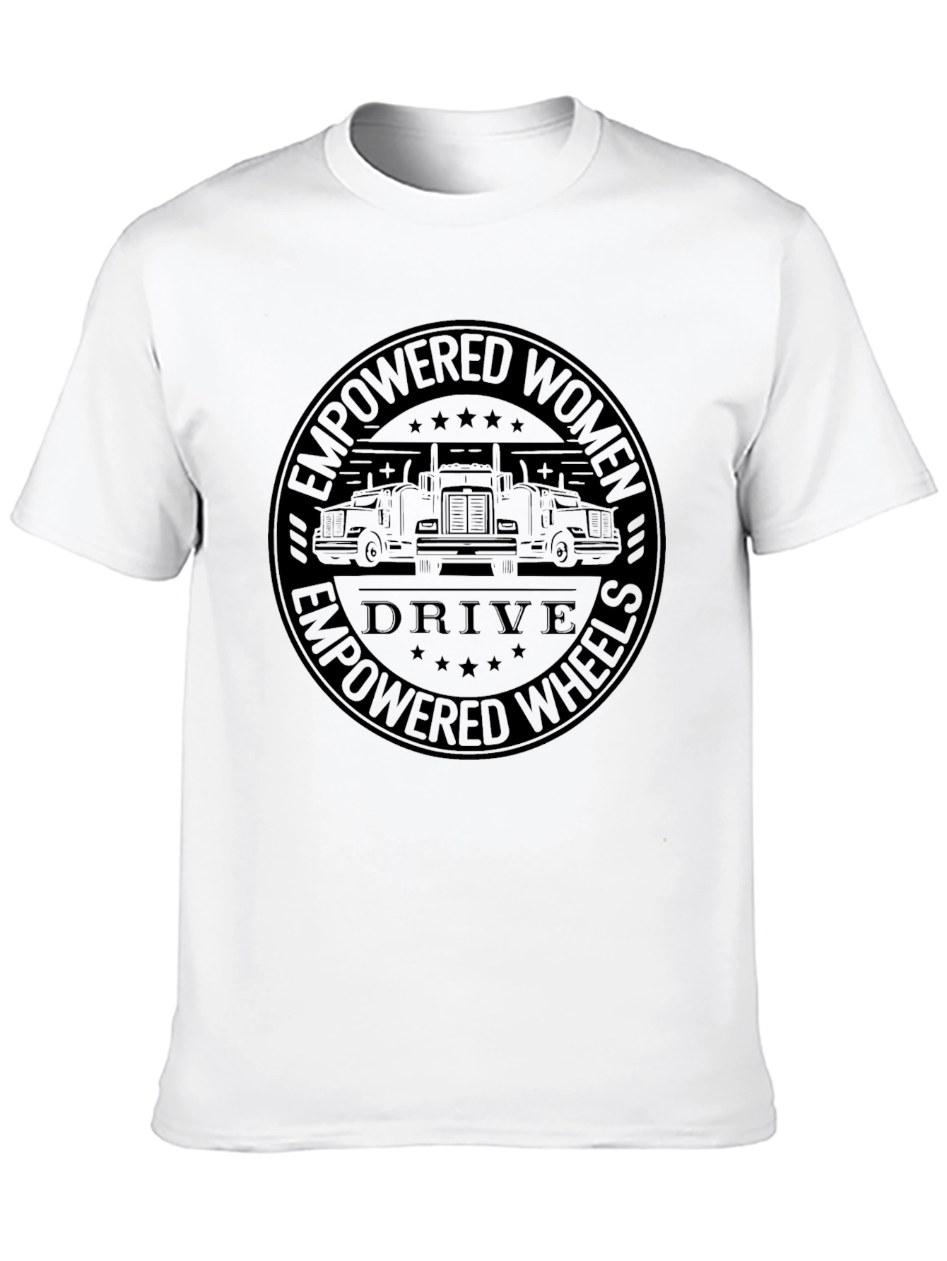 Empowered Women Drive Wheels Black T-Shirt
