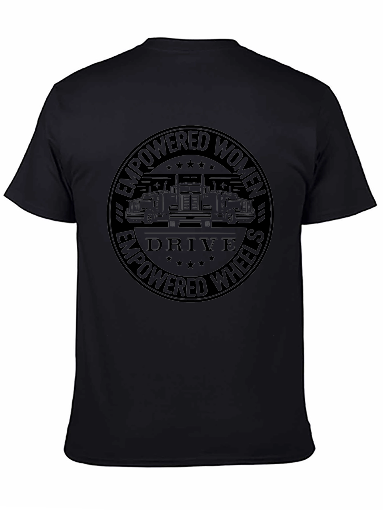 Empowered Women Drive Wheels Black T-Shirt