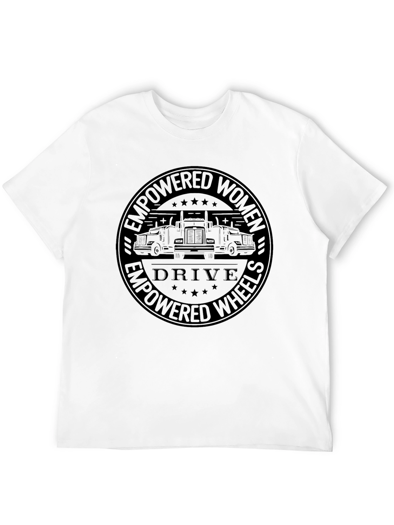 Empowered Women Drive Wheels Black T-Shirt