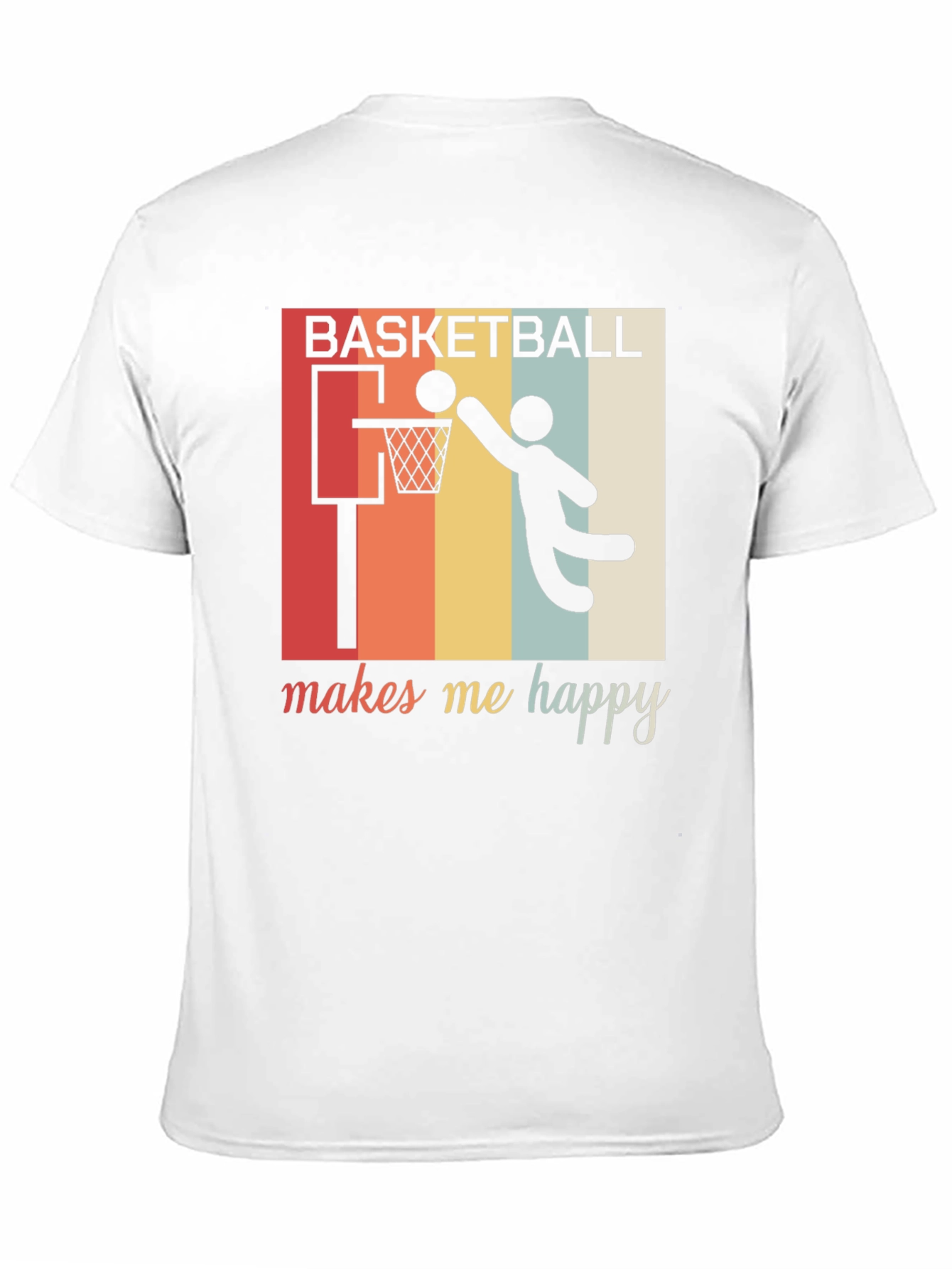 Basketball Makes Me Happy Graphic Tee