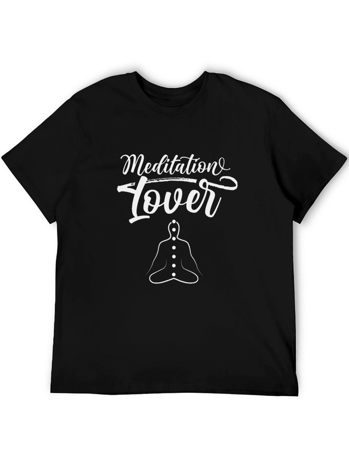 Meditation Lover Black Cotton T-Shirt