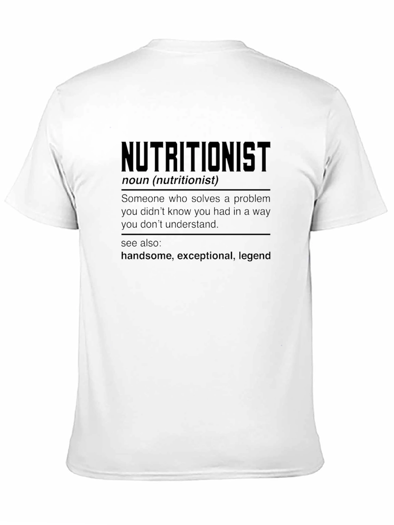 Nutritionist Definition T-Shirt - Gift for Dietitians