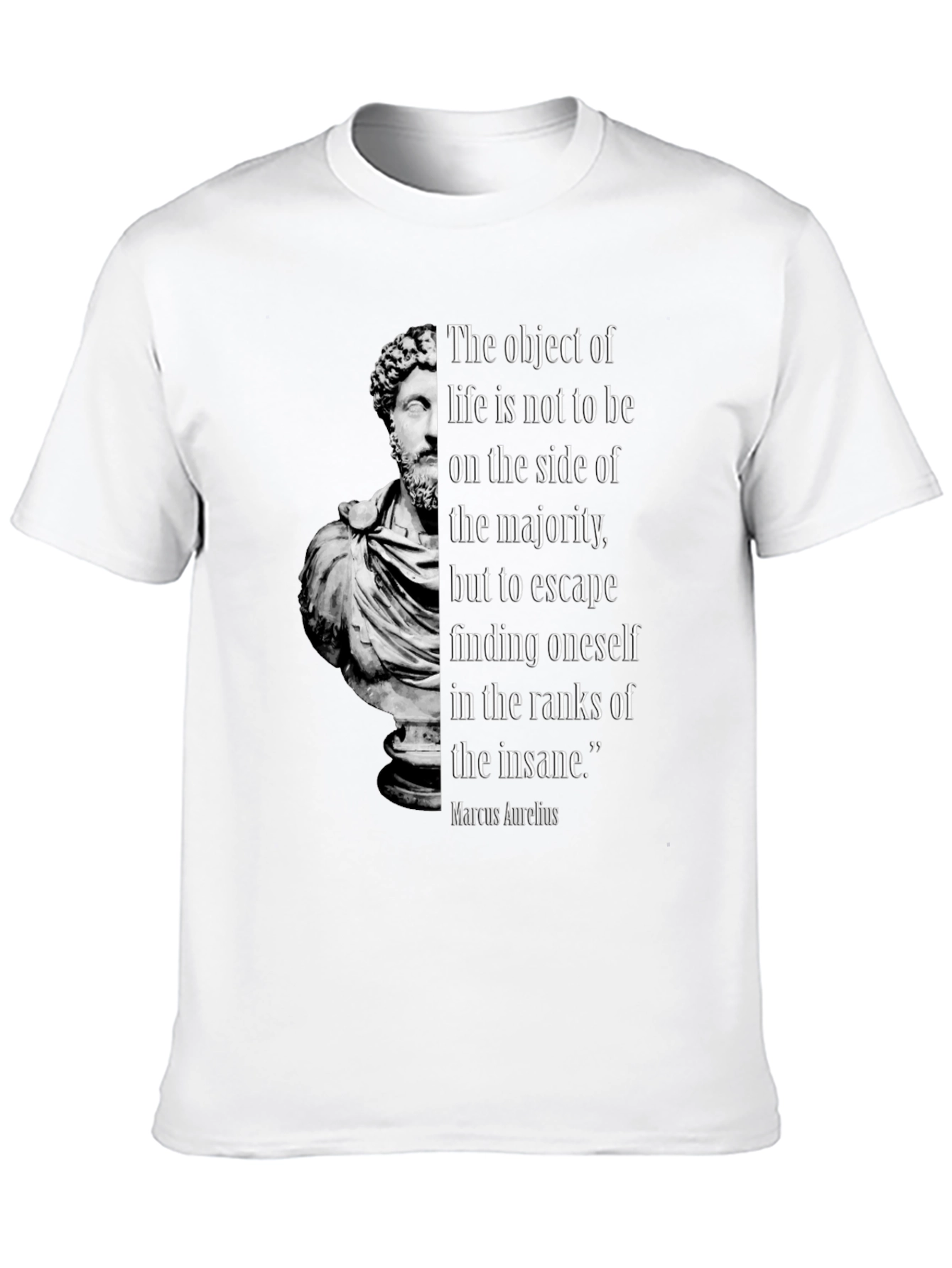 Philosophical Marcus Aurelius Quote Black T-Shirt