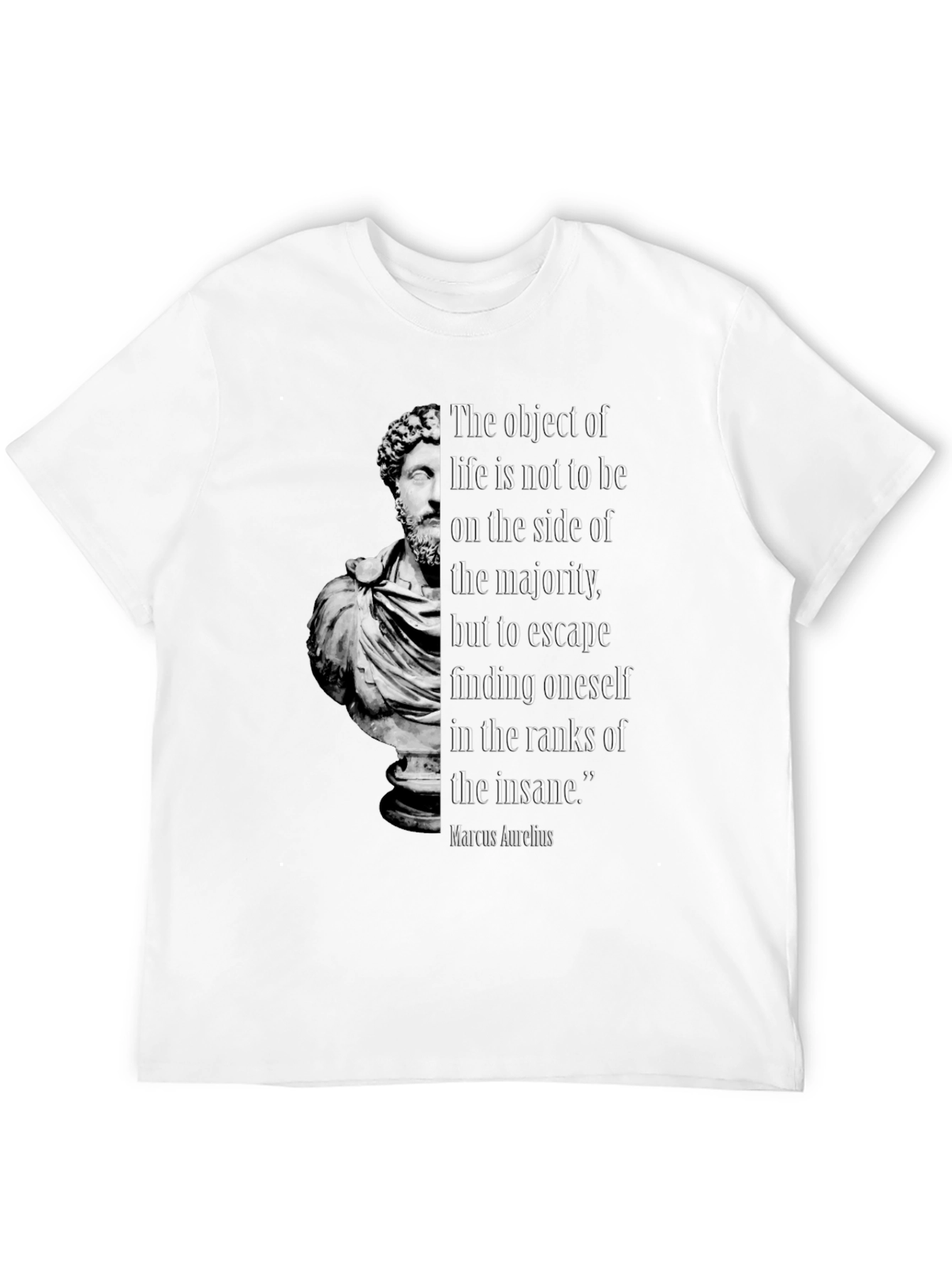 Philosophical Marcus Aurelius Quote Black T-Shirt