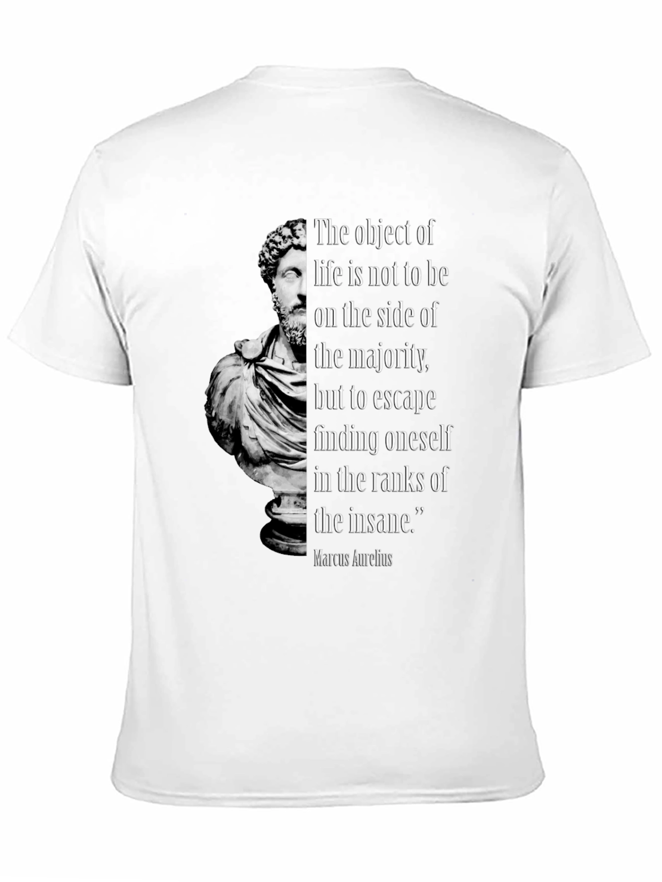 Philosophical Marcus Aurelius Quote Black T-Shirt