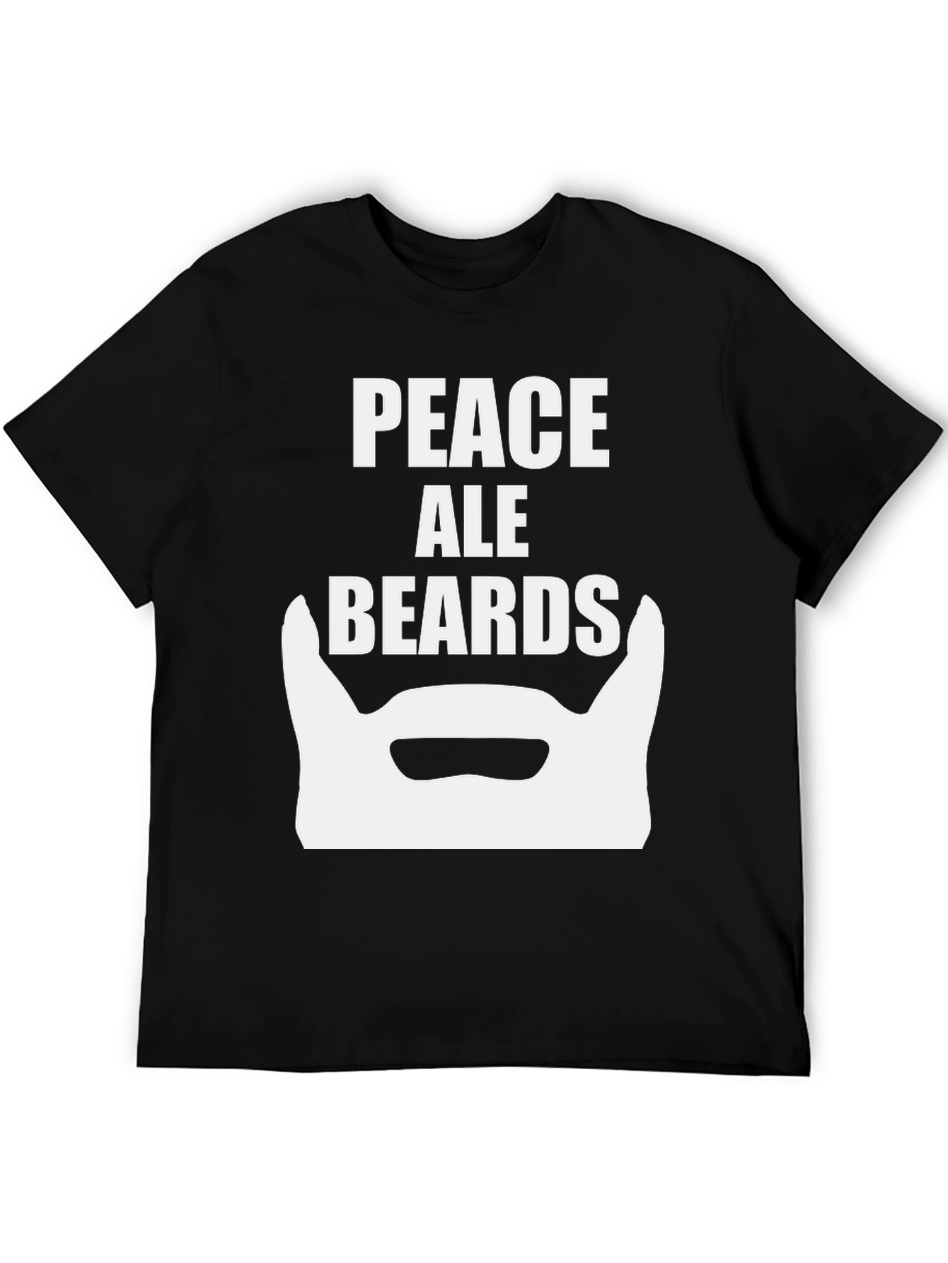 Peace Ale Beards Graphic T-Shirt