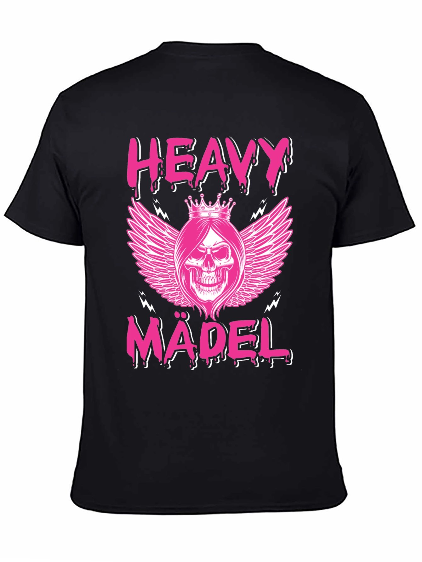 Heavy Mädel T-Shirt: Rocker Girl Skull Crown