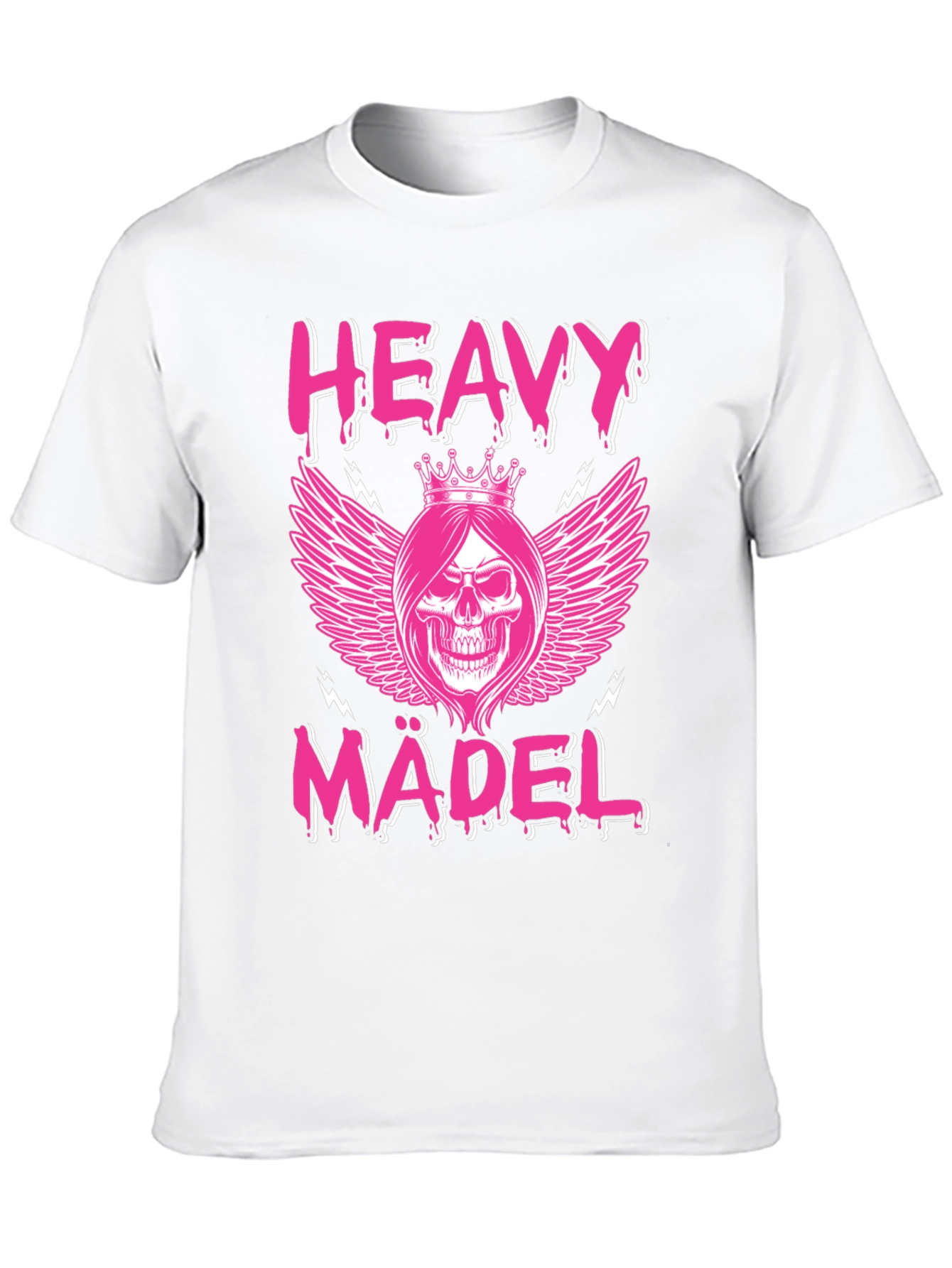 Heavy Mädel T-Shirt: Rocker Girl Skull Crown