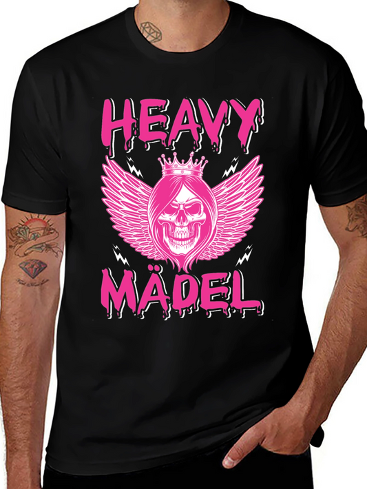 Heavy Mädel T-Shirt: Rocker Girl Skull Crown