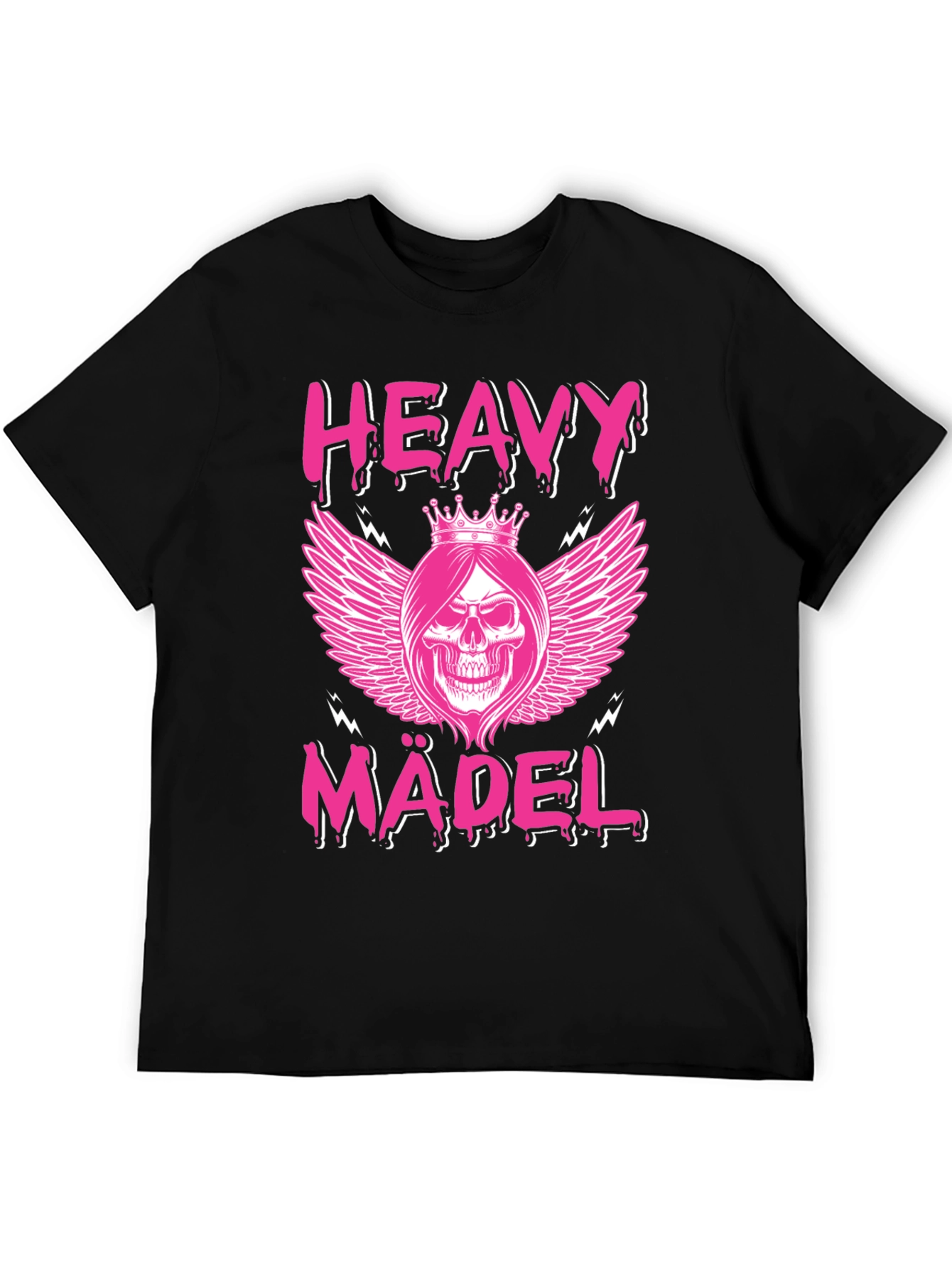 Heavy Mädel T-Shirt: Rocker Girl Skull Crown