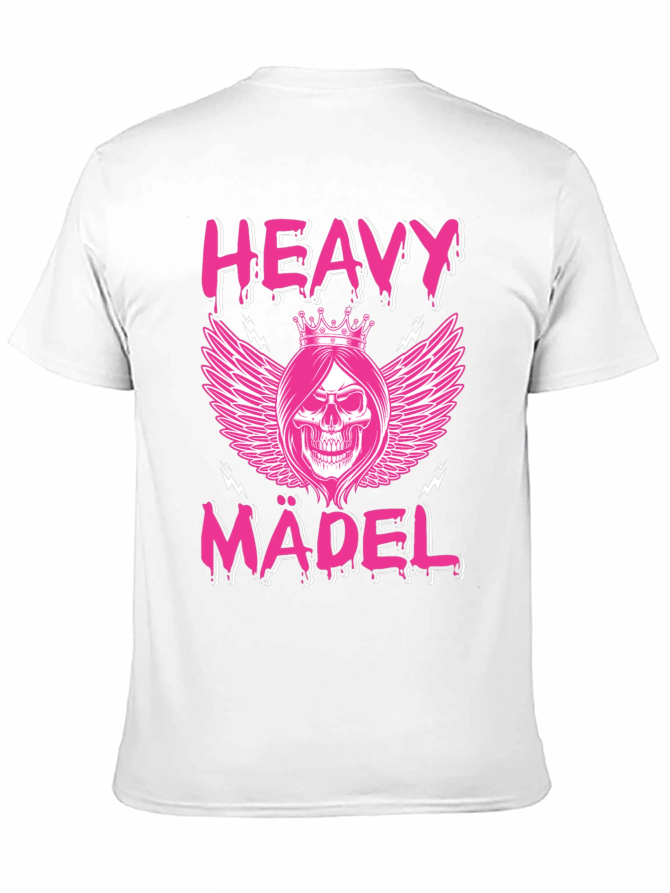Heavy Mädel T-Shirt: Rocker Girl Skull Crown