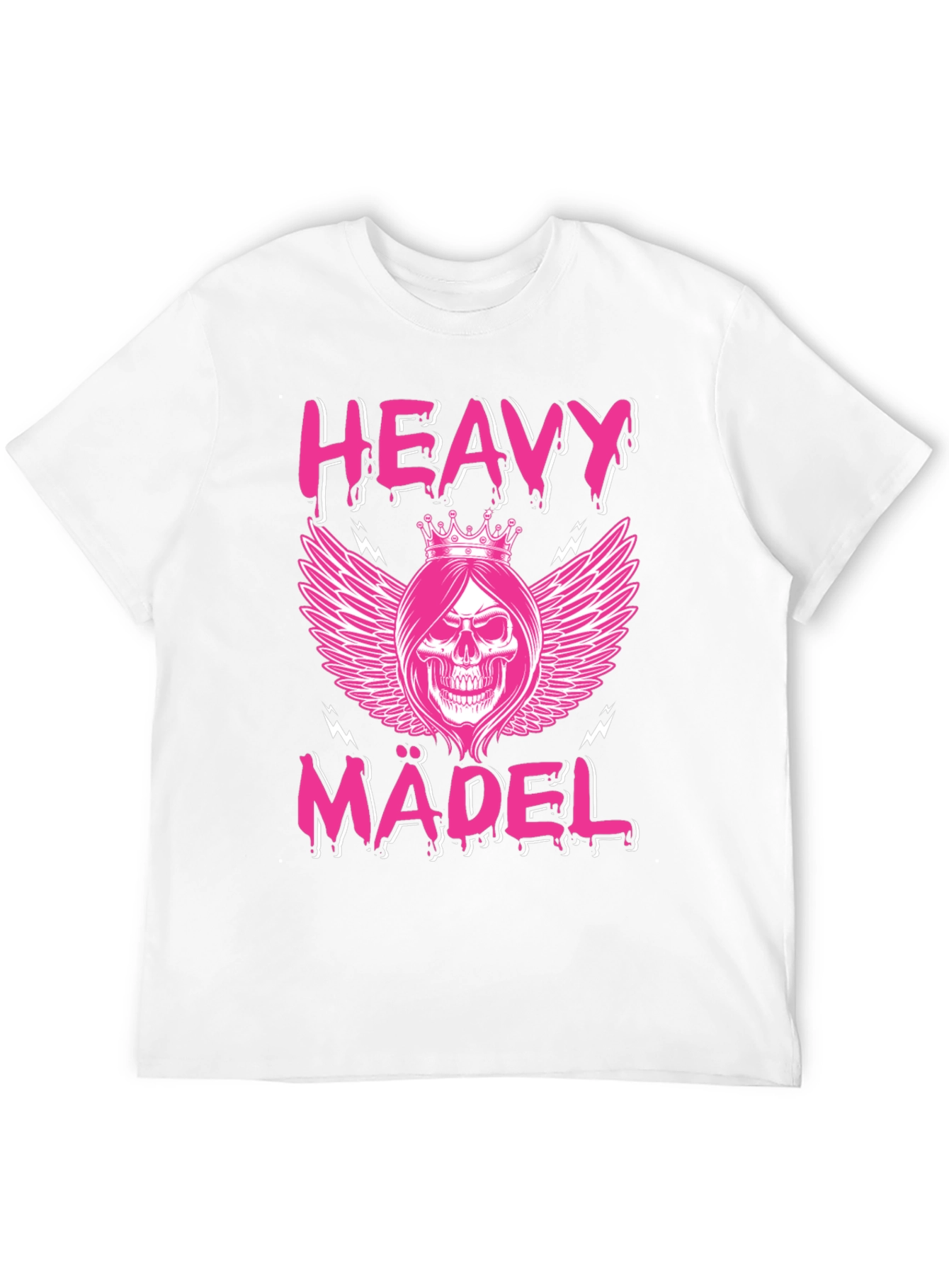 Heavy Mädel T-Shirt: Rocker Girl Skull Crown