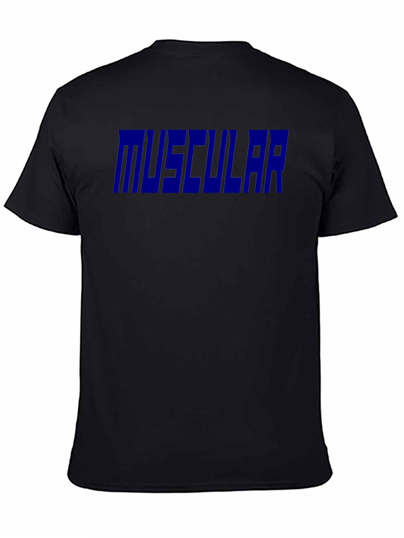 Muscular Graphic T-Shirt - Black Bold Print