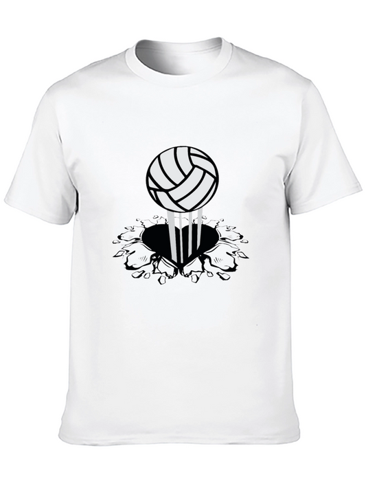 Volleyball Graphic Black T-Shirt