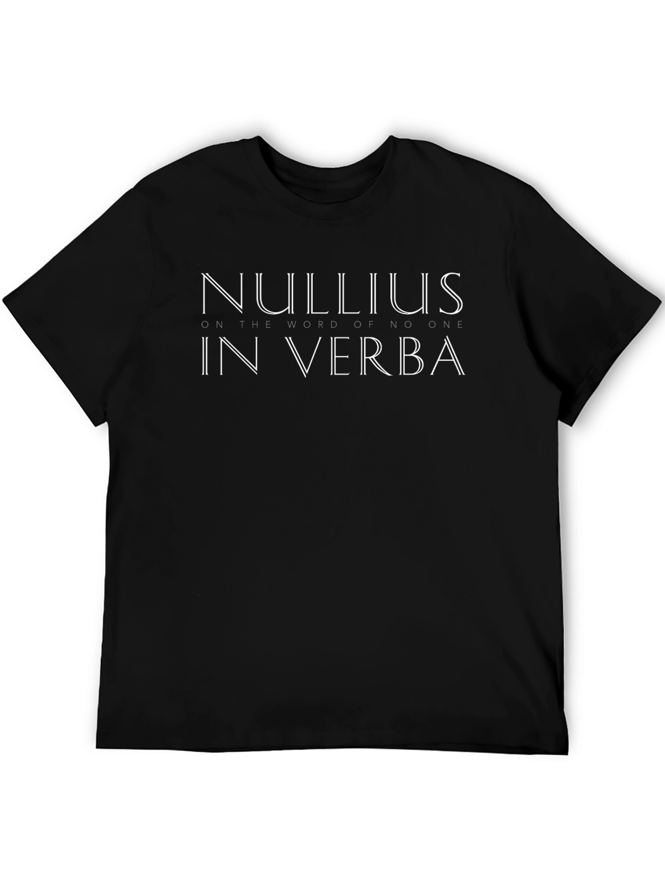 Nullius in Verba Black T-Shirt