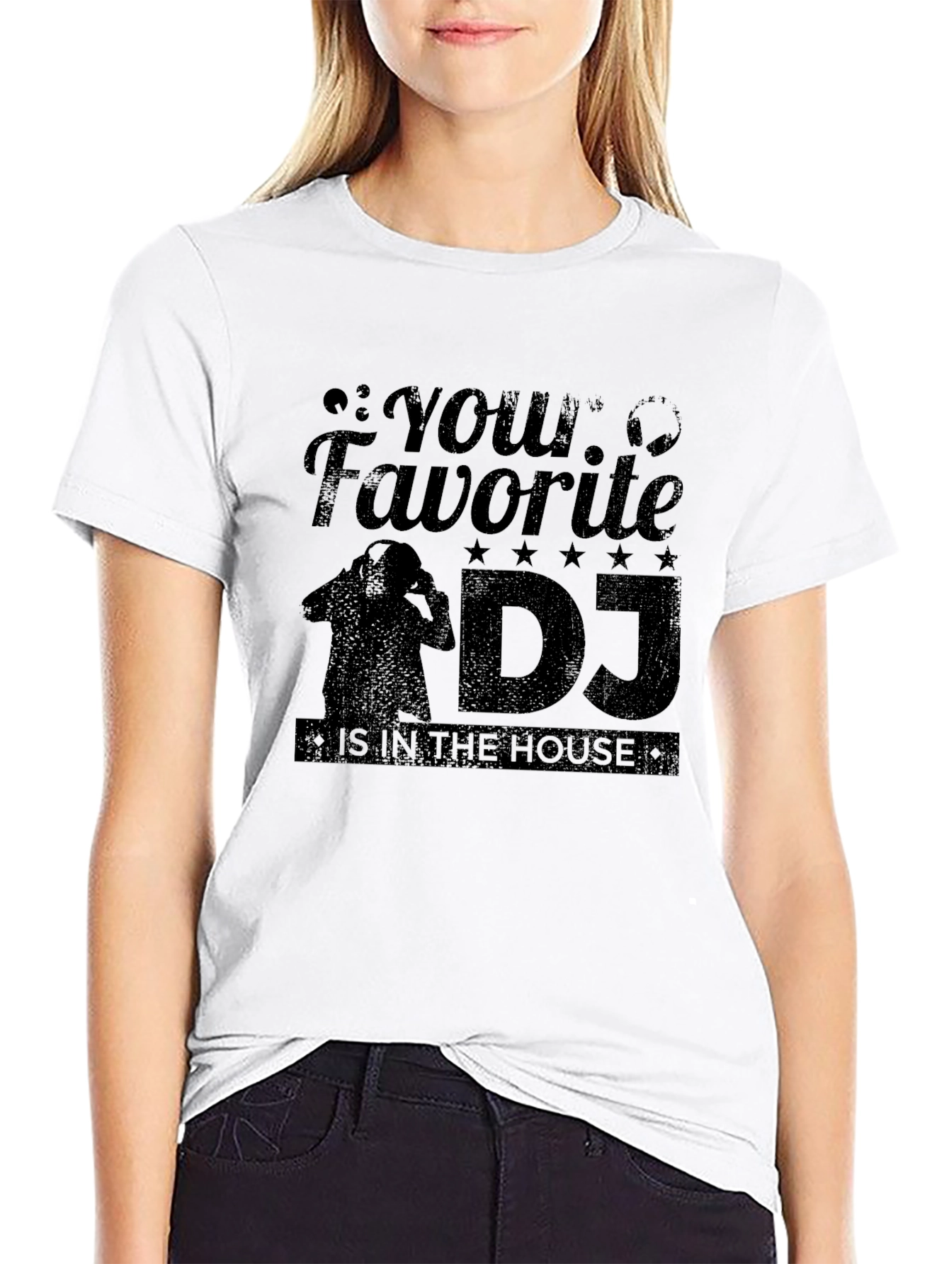 Your Favorite DJ Black Graphic Tee
