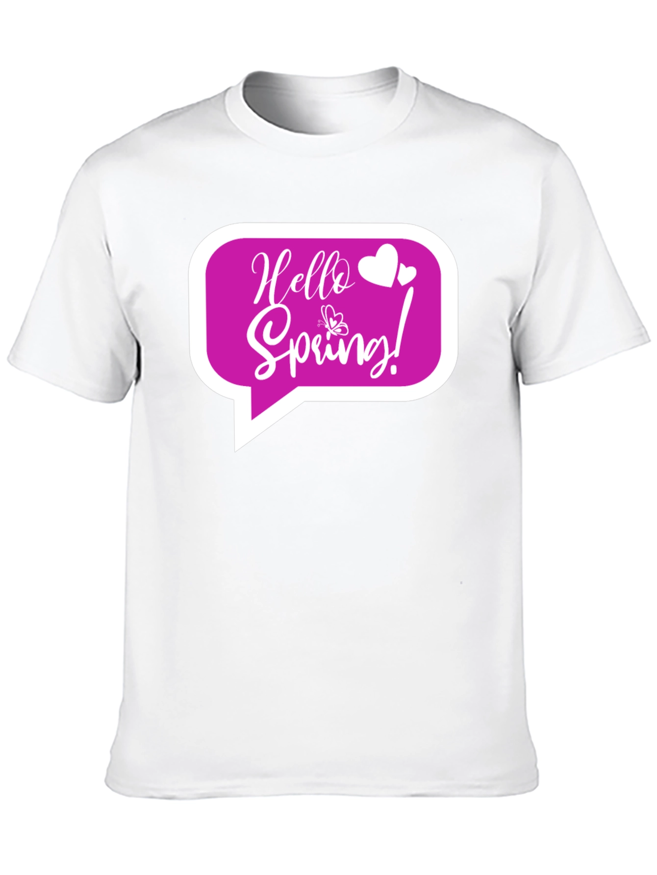 Hello Spring! Graphic T-Shirt - Stylish Black Tee