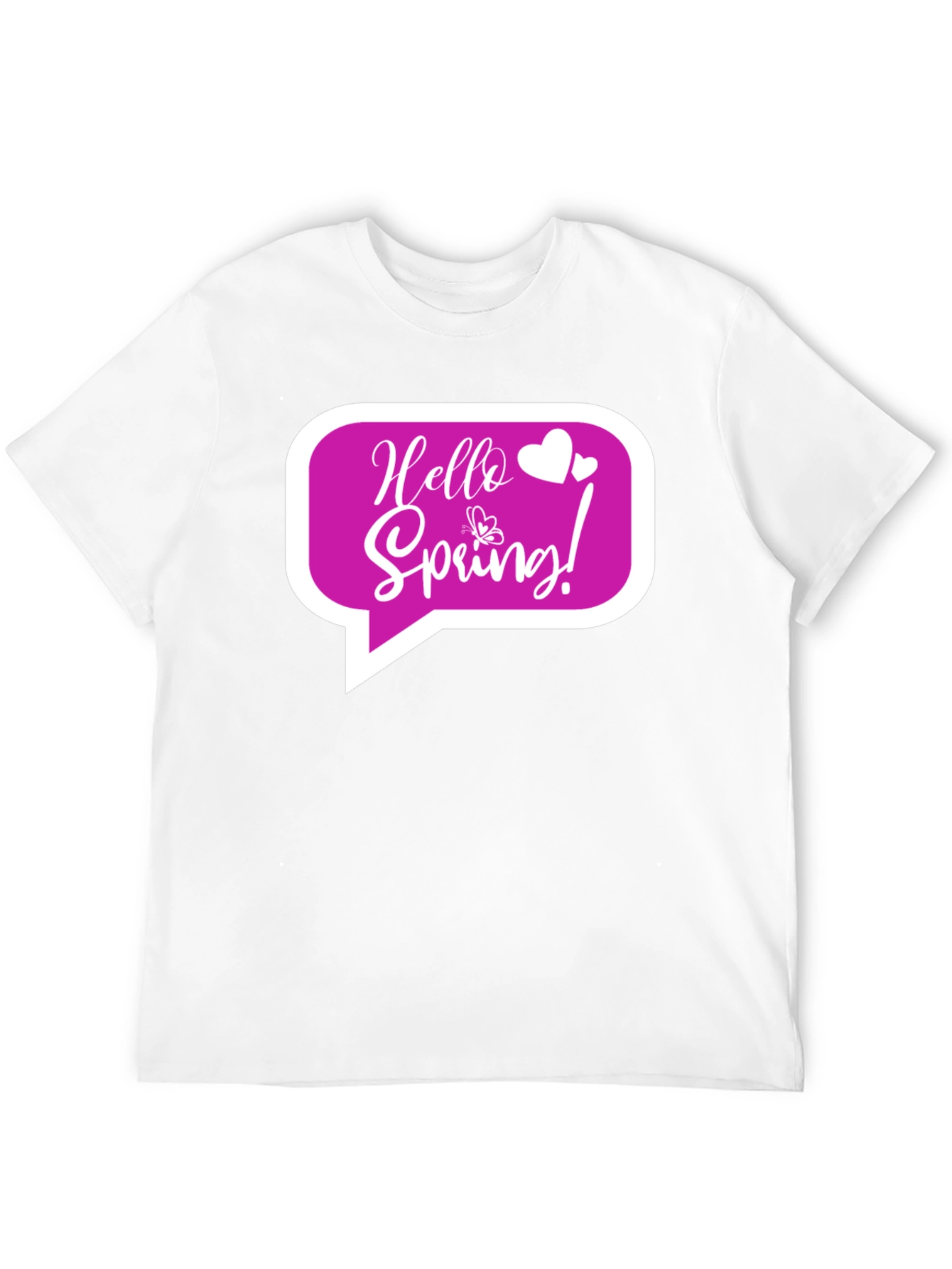 Hello Spring! Graphic T-Shirt - Stylish Black Tee