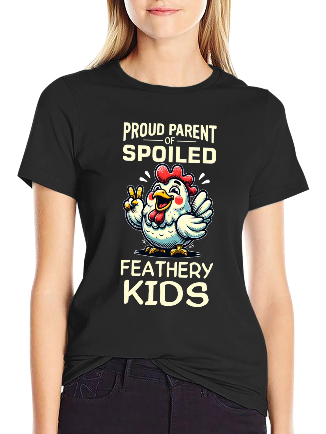Spoiled Feathery Kids Chicken T-Shirt