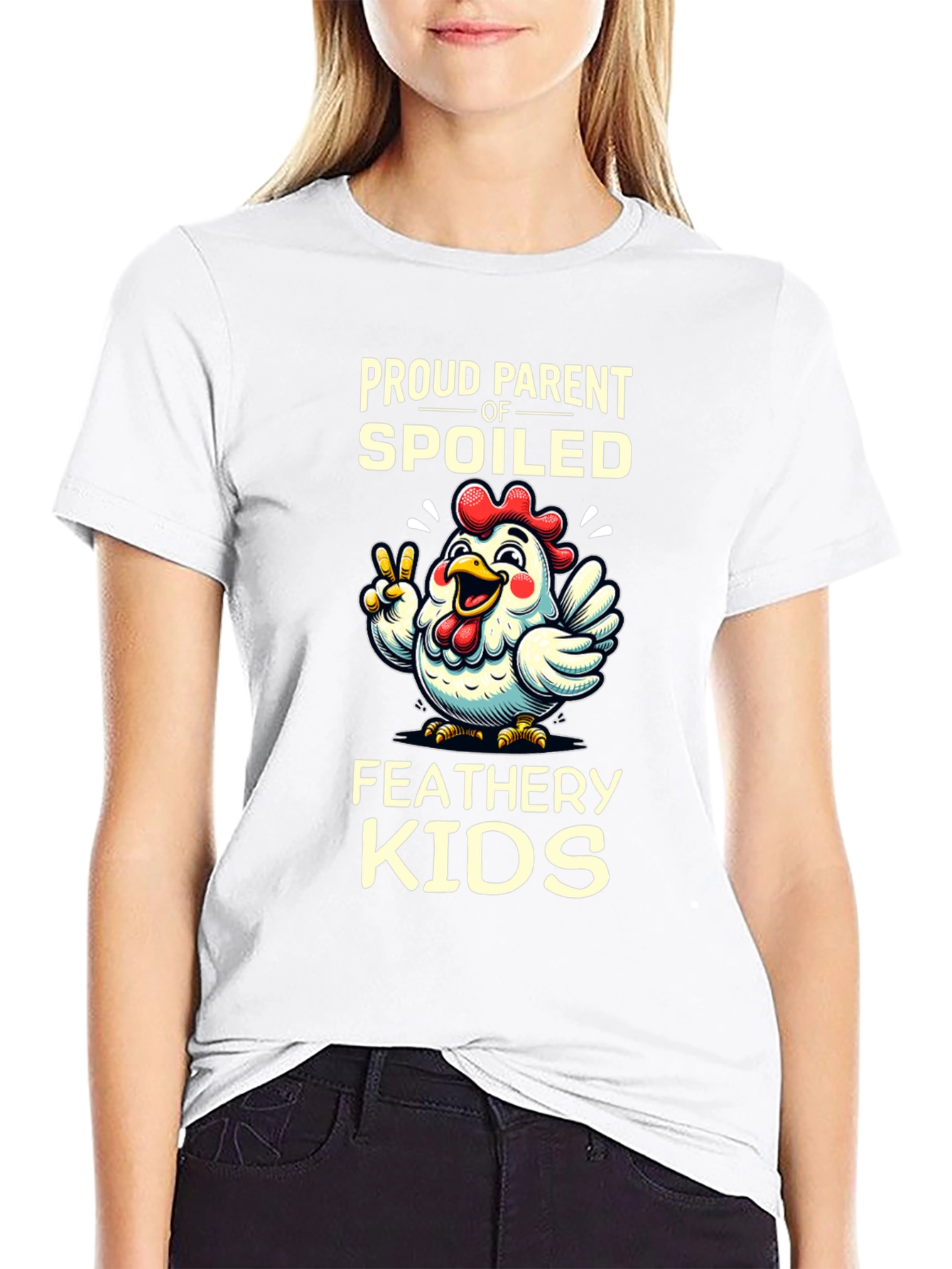Spoiled Feathery Kids Chicken T-Shirt
