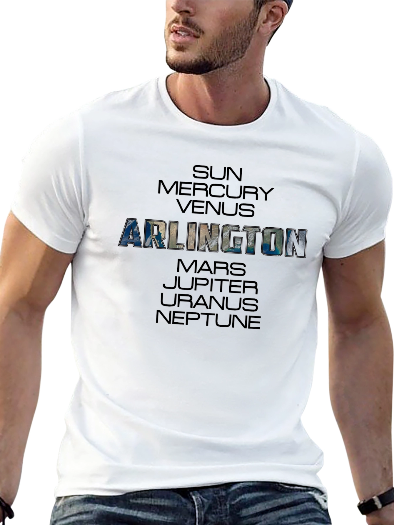 Arlington Planet T-Shirt - Solar System Graphic Tee