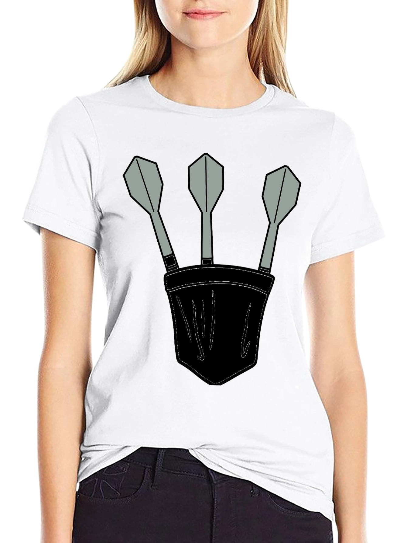 Darts in Pocket Graphic T-Shirt