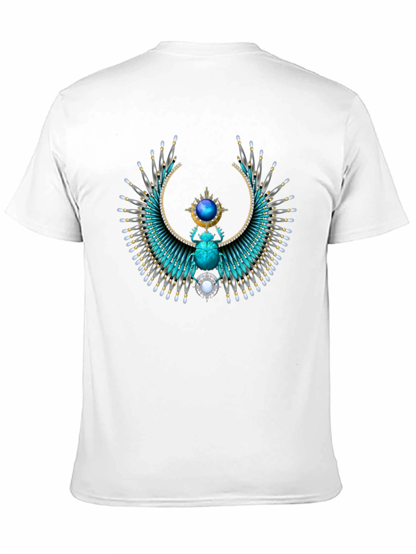 Egyptian Scarab Beetle Graphic Print T-Shirt