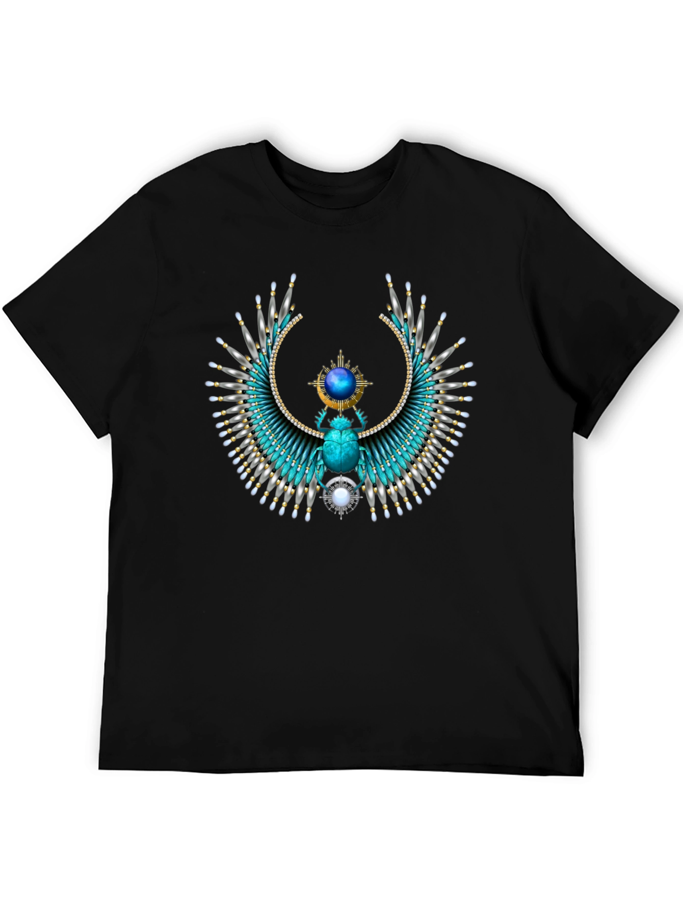 Egyptian Scarab Beetle Graphic Print T-Shirt