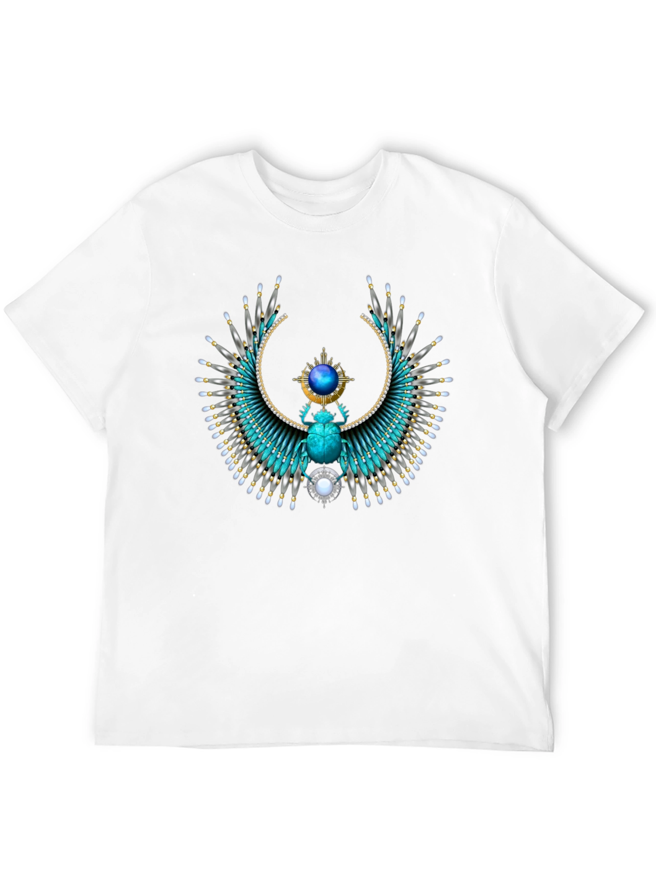 Egyptian Scarab Beetle Graphic Print T-Shirt