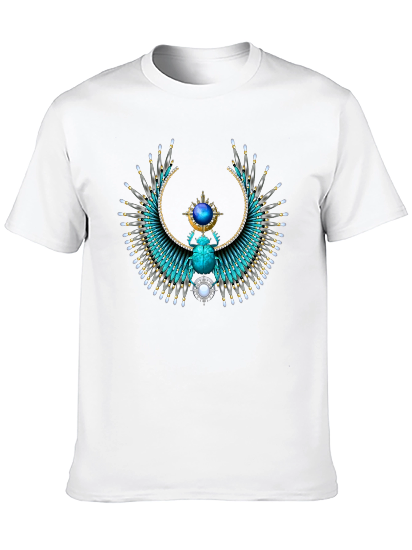 Egyptian Scarab Beetle Graphic Print T-Shirt