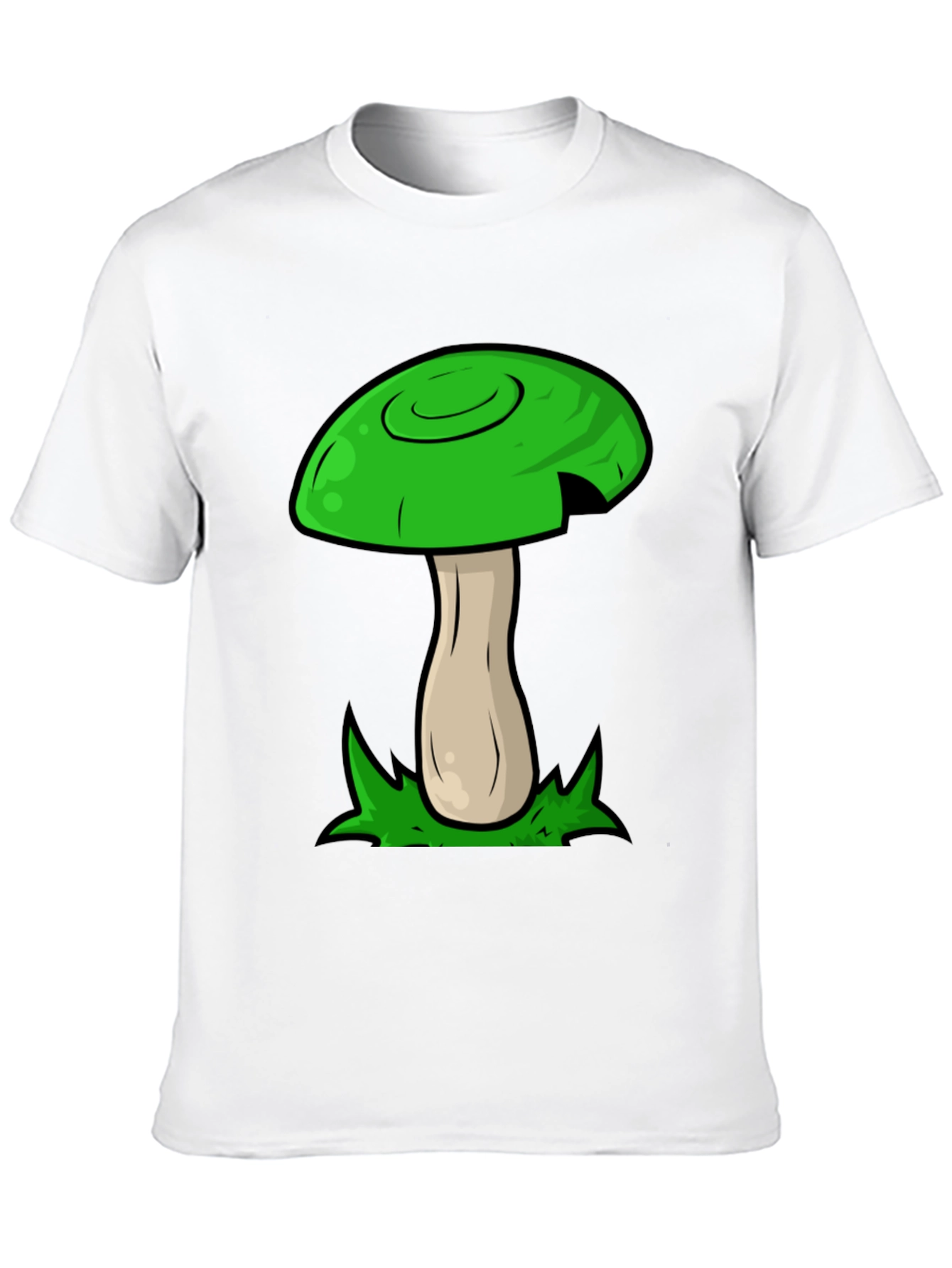 Mushroom Graphic Tee - Funky Green Design