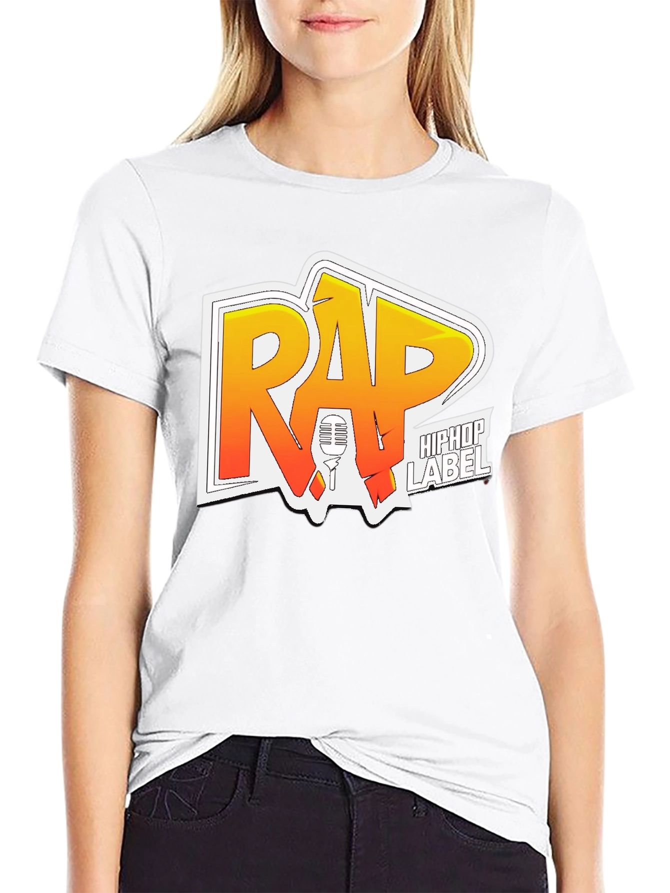Rap HipHop Label Graphic T-Shirt