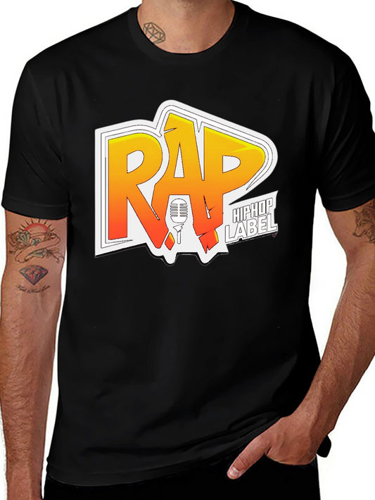 Rap HipHop Label Graphic T-Shirt