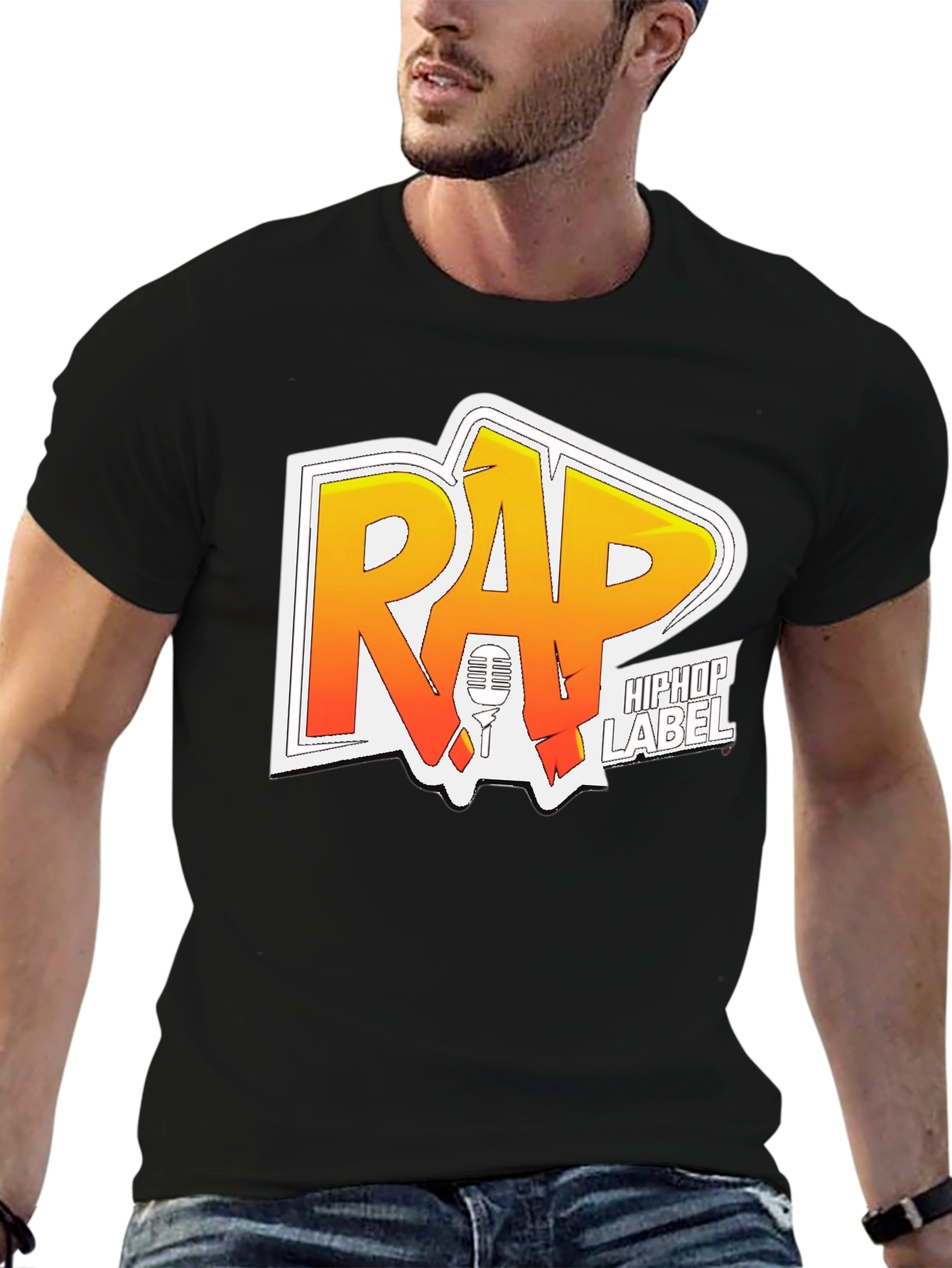 Rap HipHop Label Graphic T-Shirt