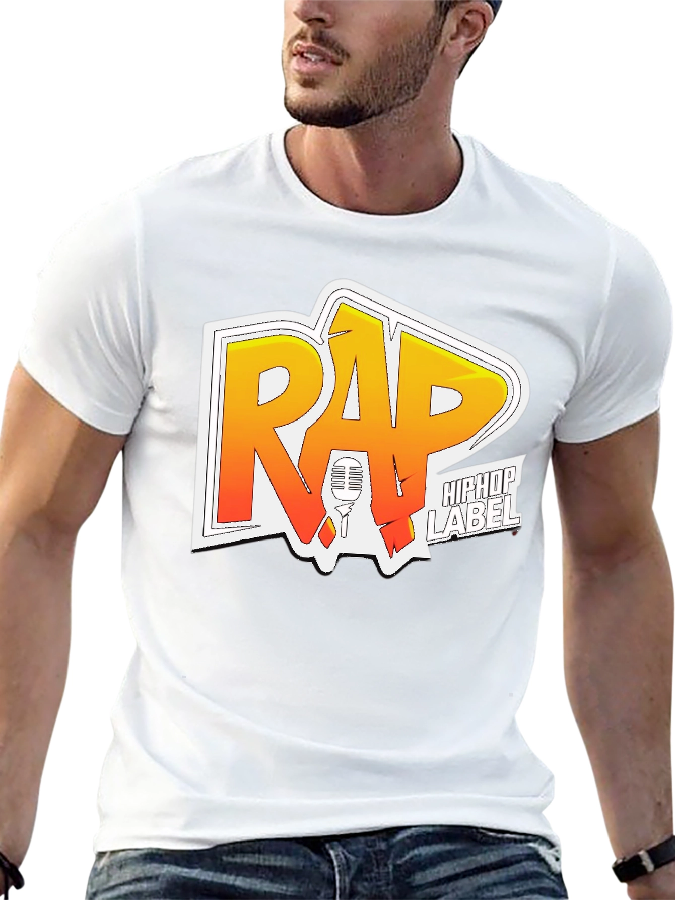 Rap HipHop Label Graphic T-Shirt