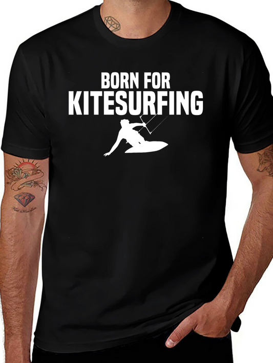 Born For Kitesurfing T-Shirt - Black Graphic Tee