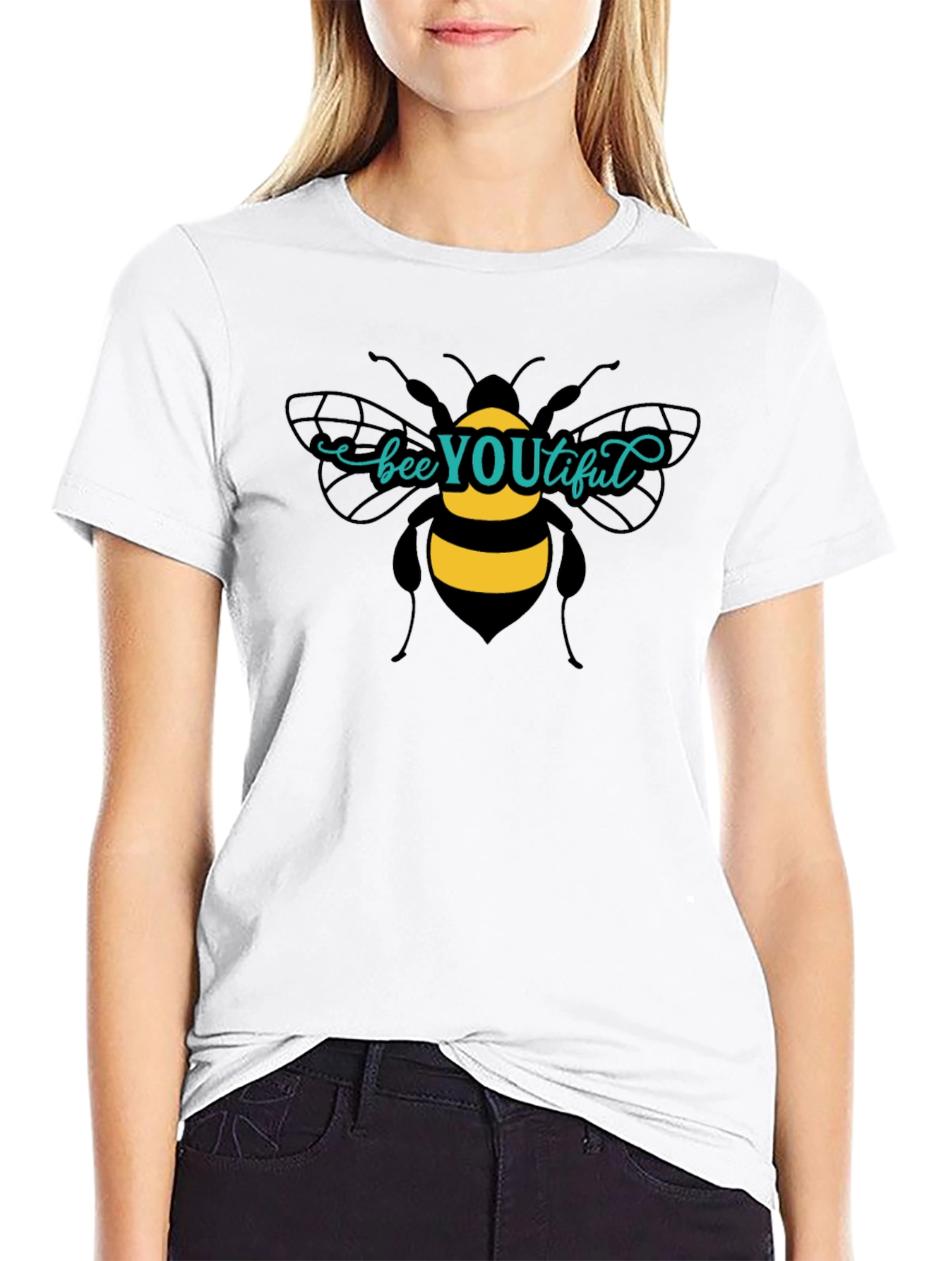 Bee YOUtiful Black Graphic T-Shirt