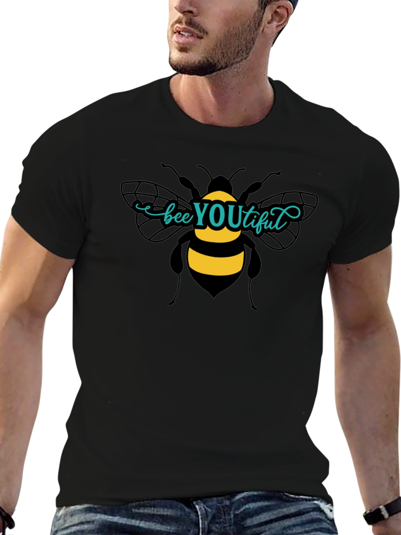 Bee YOUtiful Black Graphic T-Shirt