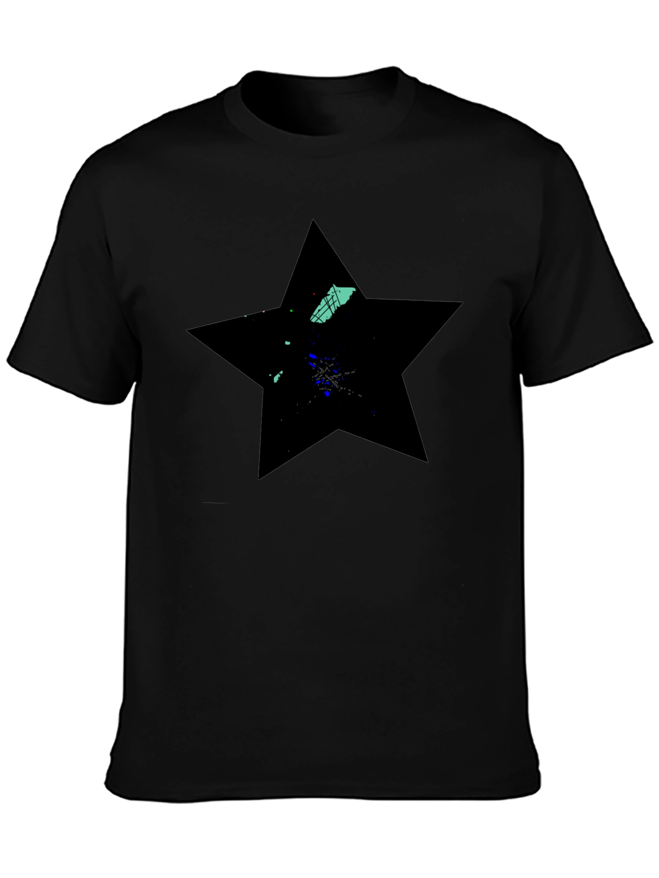 Black Star Graphic Tee - Modern Casual Wear