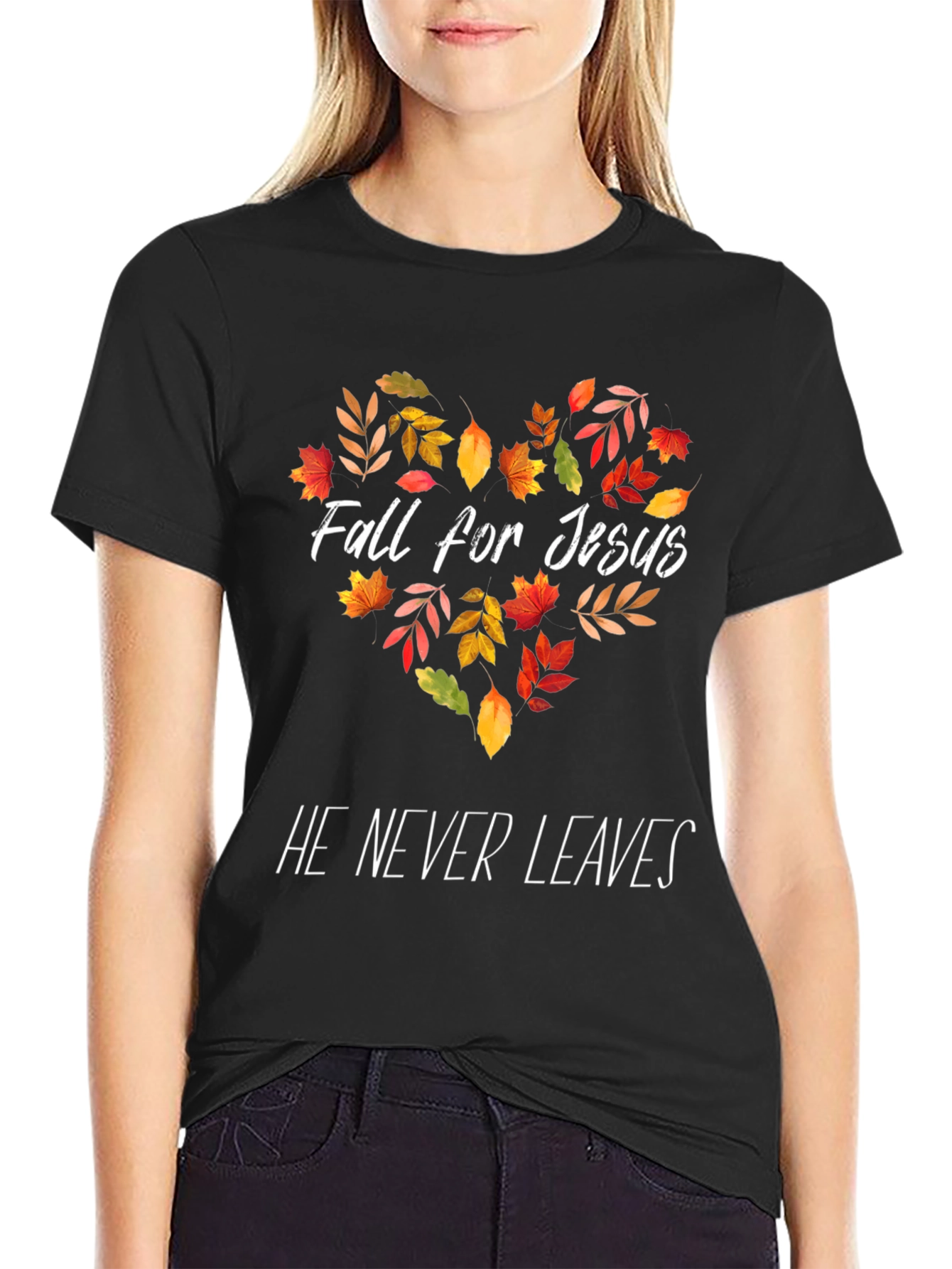 Fall for Jesus Black T-Shirt