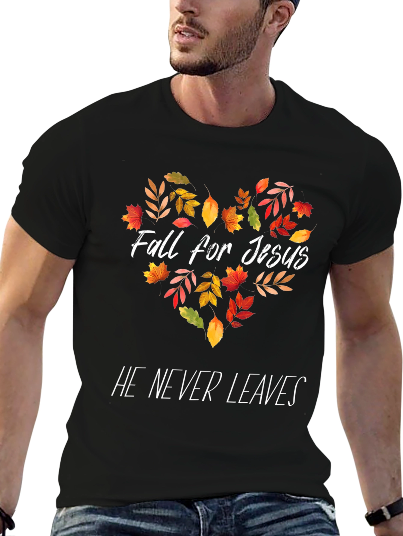 Fall for Jesus Black T-Shirt