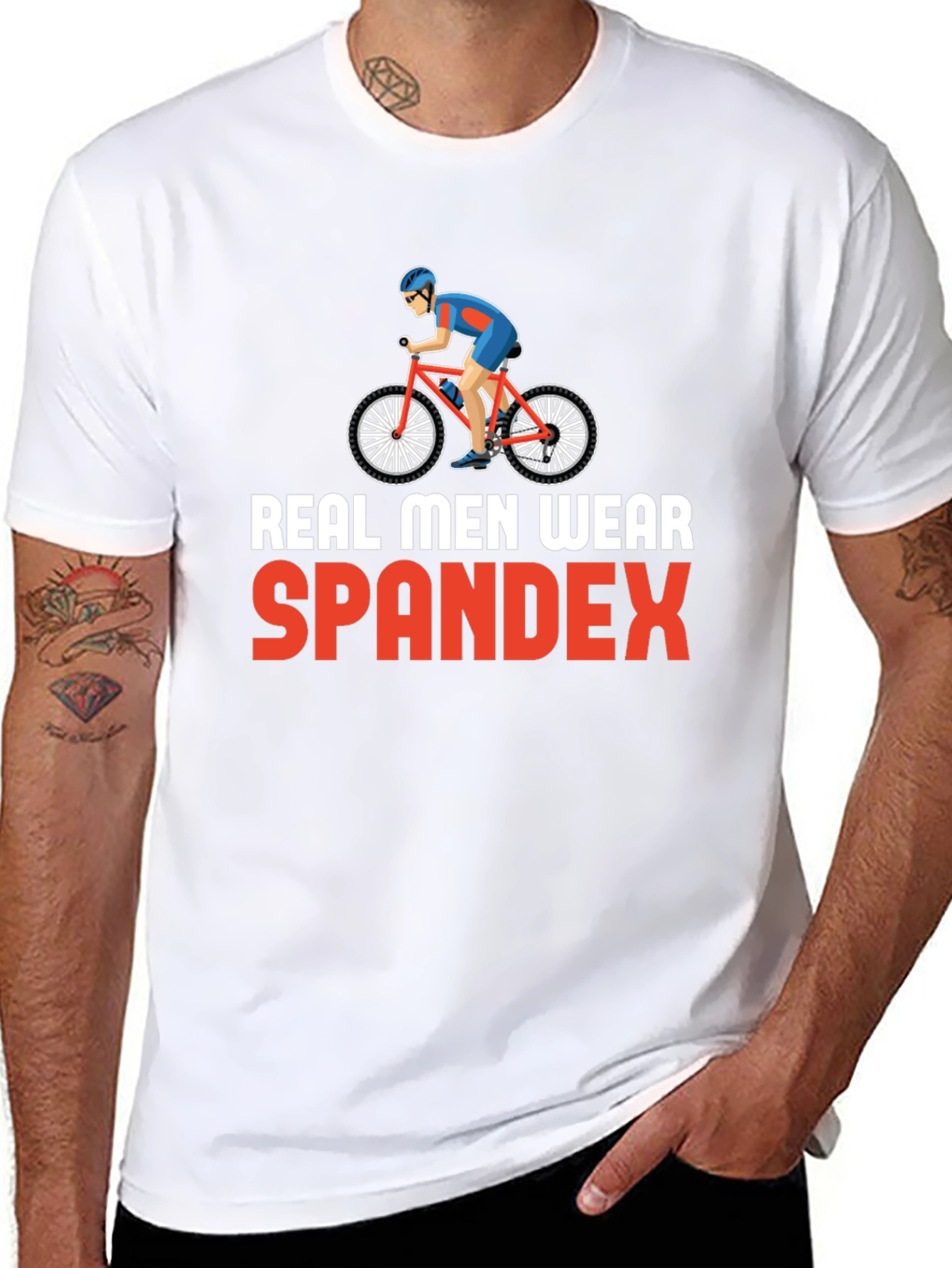 Real Men Wear Spandex Graphic T-Shirt