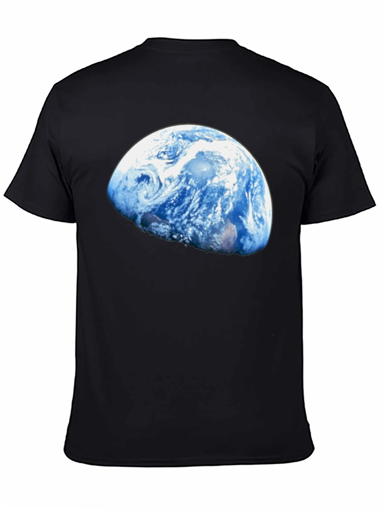 Earth Graphic T-Shirt - Black Cotton Tee