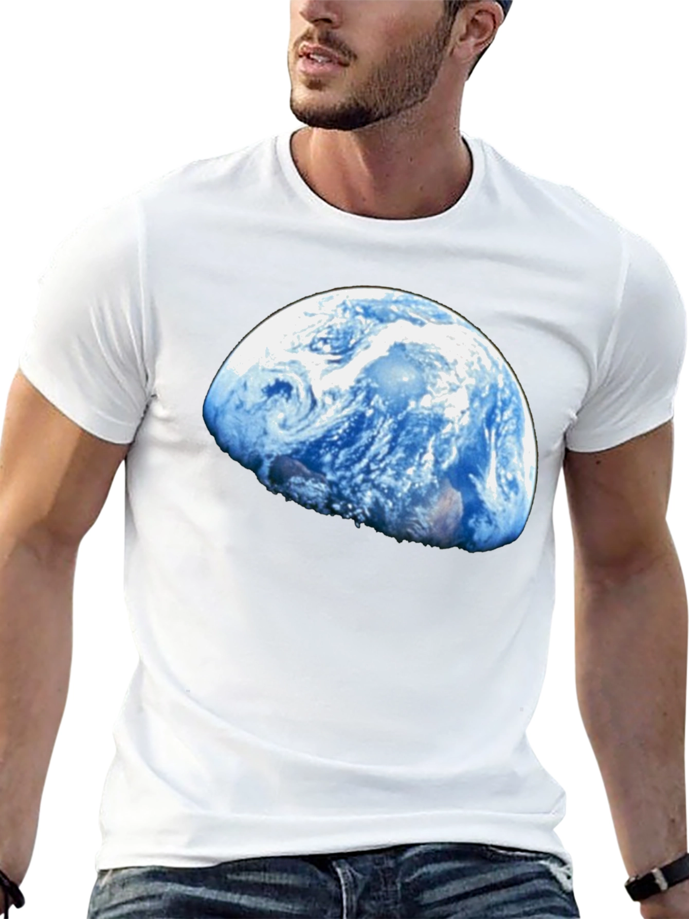Earth Graphic T-Shirt - Black Cotton Tee