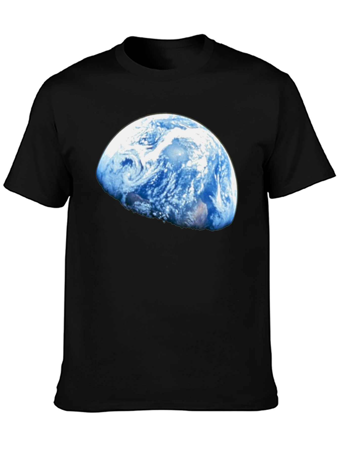 Earth Graphic T-Shirt - Black Cotton Tee