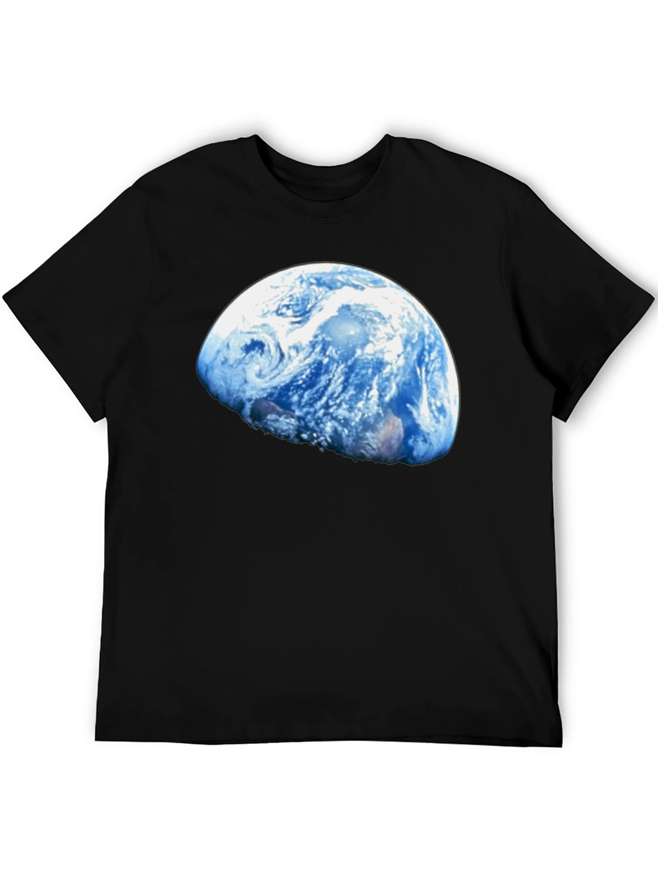 Earth Graphic T-Shirt - Black Cotton Tee