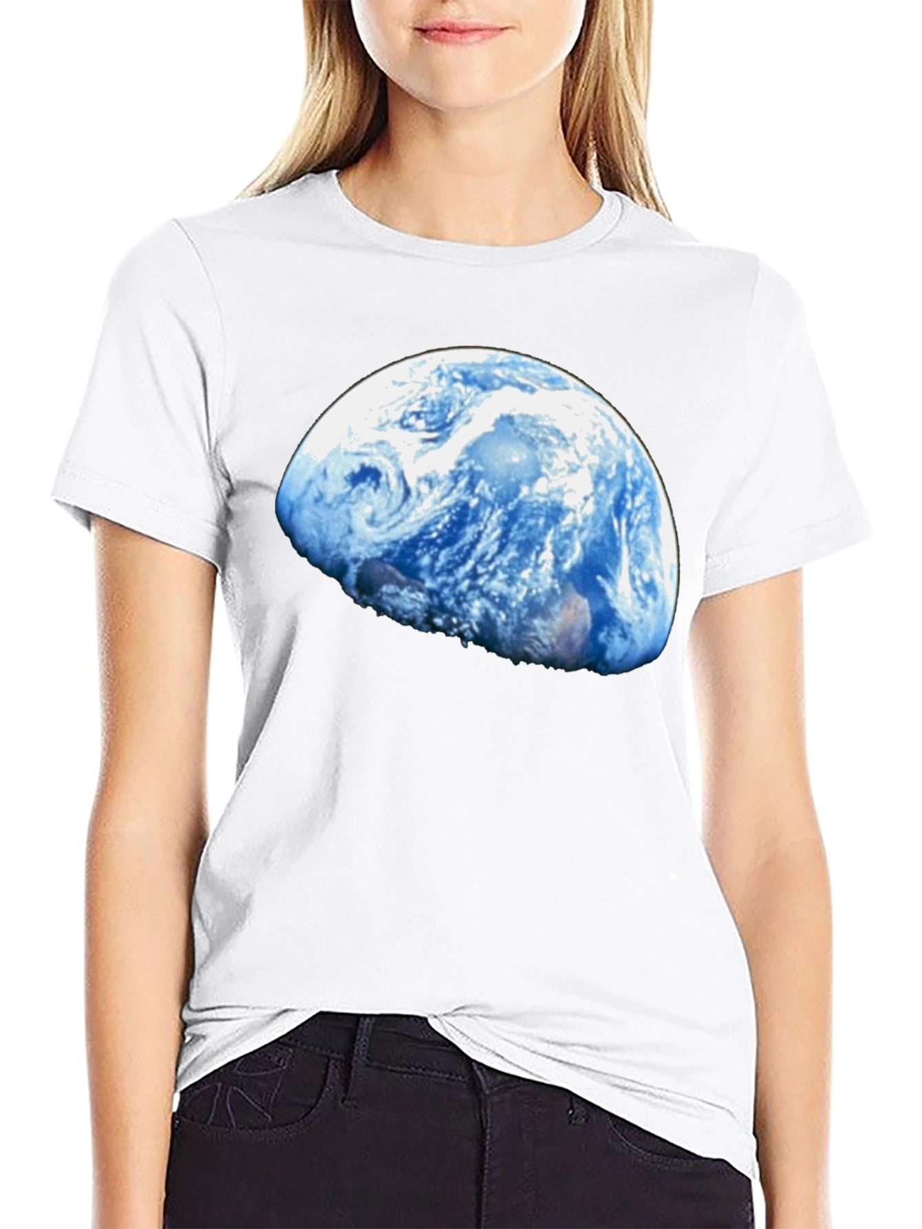Earth Graphic T-Shirt - Black Cotton Tee