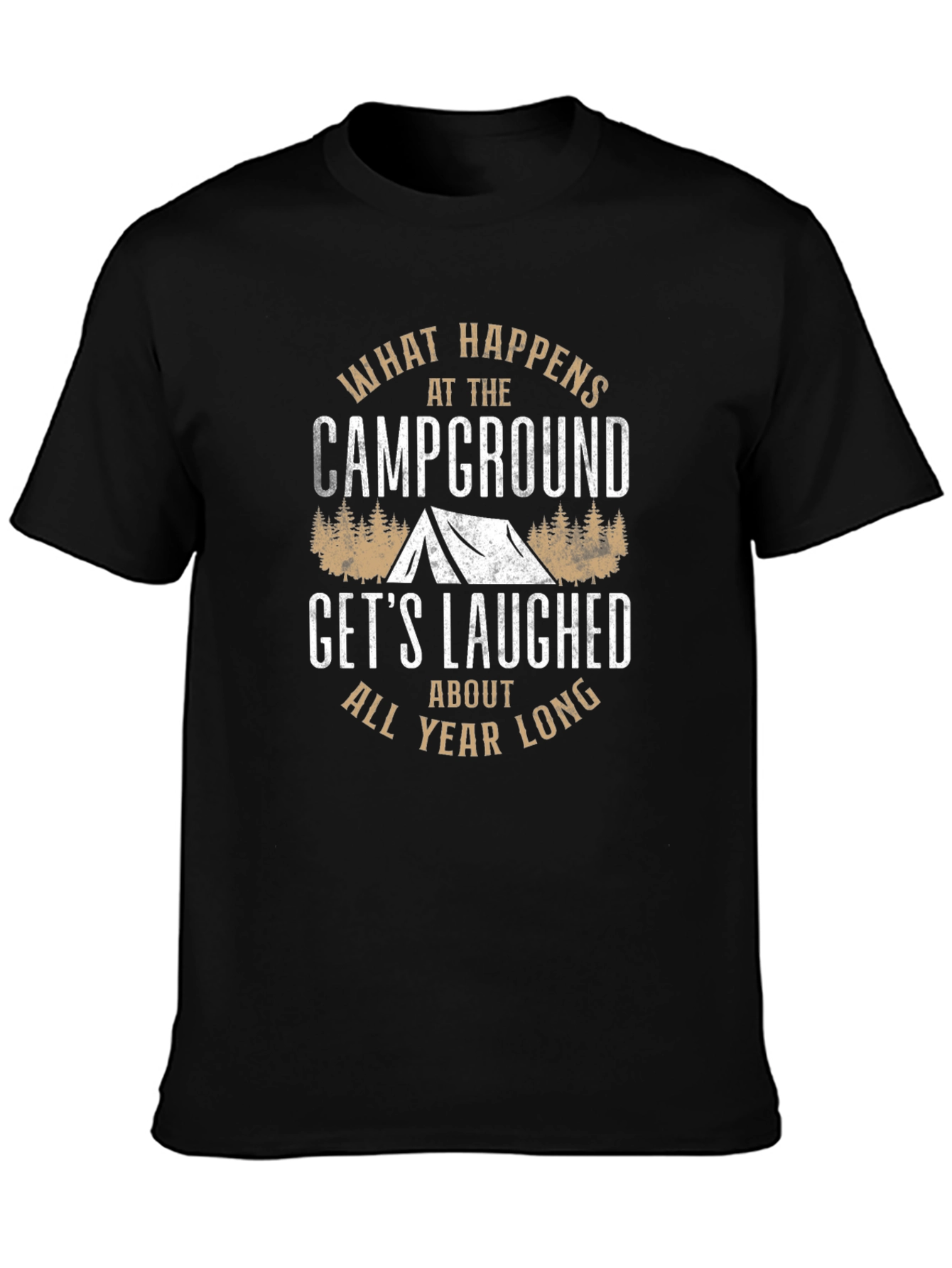 Campground Humor T-Shirt - What Happens Graphic Tee