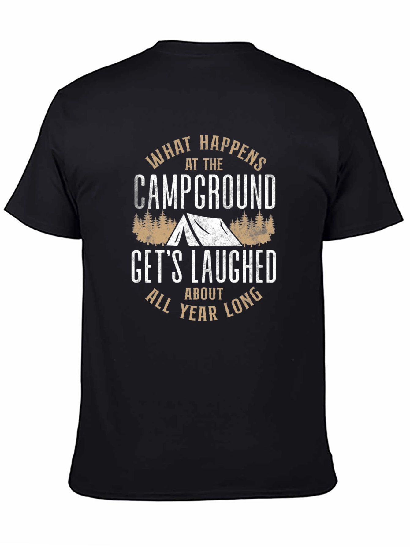 Campground Humor T-Shirt - What Happens Graphic Tee