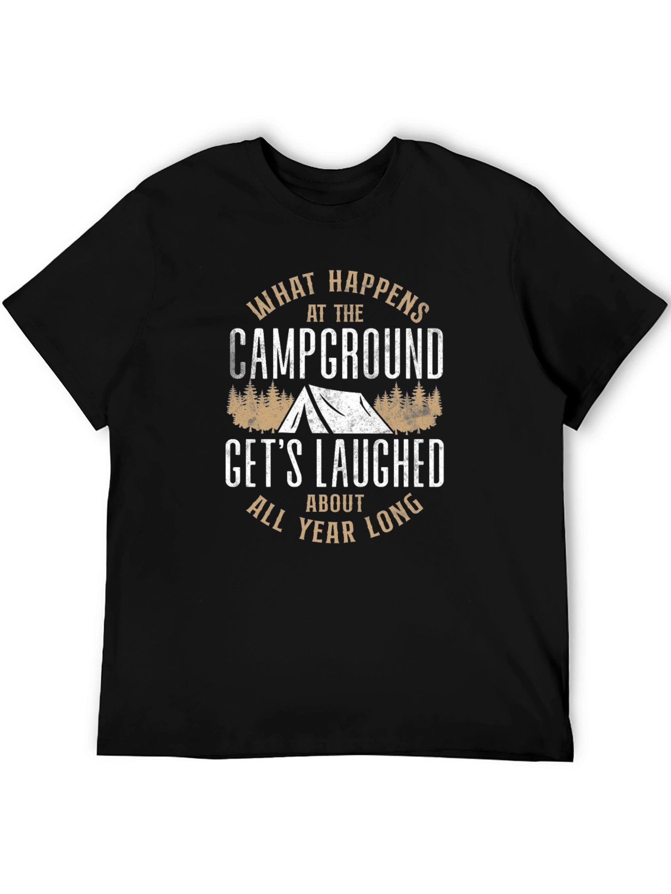 Campground Humor T-Shirt - What Happens Graphic Tee